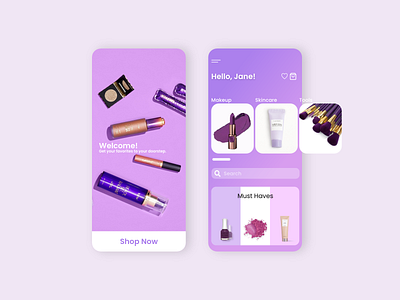 Cosmetics eCommerce App Design