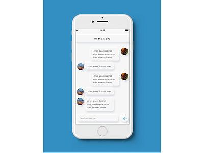 Messeo - messenger app message message app messages messaging messenger mobile mobile app mobile app design mobile design mobile ui neumorphic neumorphic design neumorphism ui ui design