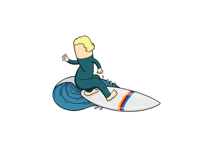Don't forget to stretch animation branding design illustration logo surf vector
