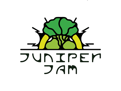 Juniper Jam • • • alligator branding custom festival green jam juniper logo music tree typography