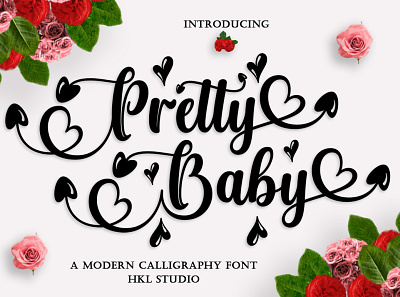 Pretty Baby branding design elegant font graphic design illustration lettering logo moderen script typography