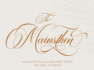 The Mainsthen branding calligraphy casual design elegant font lettering logo typography visual wedding