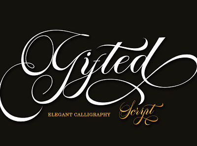 Gifted branding calligraphy design elegant font graphic design invitations lettering logo typography wedding