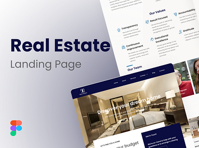 Real Estate Landing Page design estate landing page real estate ui design website