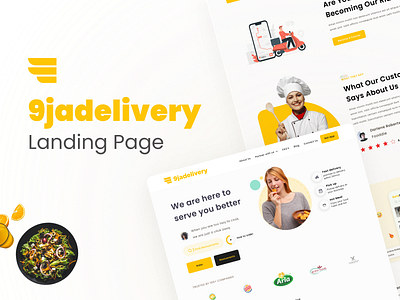 9jadelivery Landing Page design figma food landing page ui