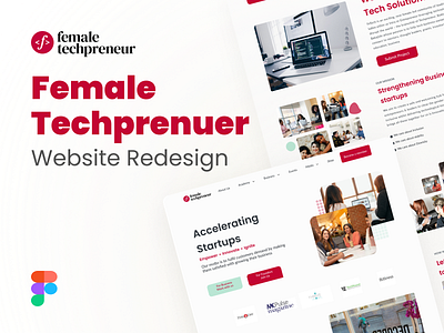FeTech Website Redesign community design female figma technology ui