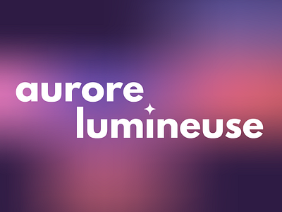 Aurora Lumineuse art branding design logo minimal