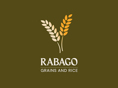 Rabago Rice and Grains agriculture art branding design grains logo makati minimal rice shop shopping