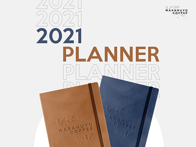 What-If Series: Marahuyo Coffee Planner (in Brown & Blue) 2021 design art blue branding brown coffee coffee shop design logo marahuyo marahuyo coffee minimal planner planners