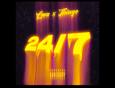 24/7 - LMA X THIAGO album cover design graphic design song cover typography