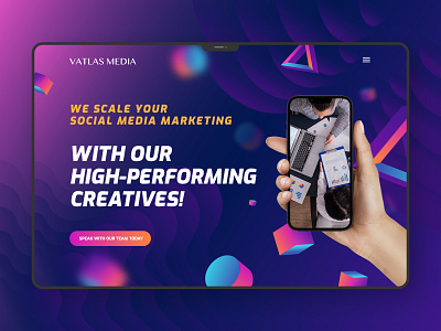 Vatlas Media Concept 2 banner design design digital marketing graphic design illustration marketing ui ux web design website design