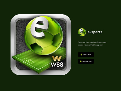 E-sports app icon 3d icon esports football icon logo soccer sports