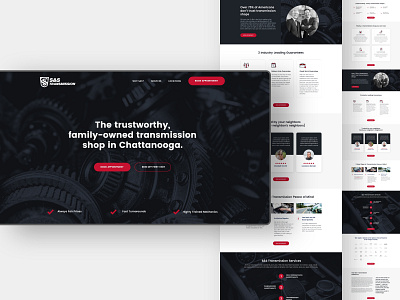 S&S Transmission 2 automotive banner design cars design graphic design landing page ui ui ux web design website website design