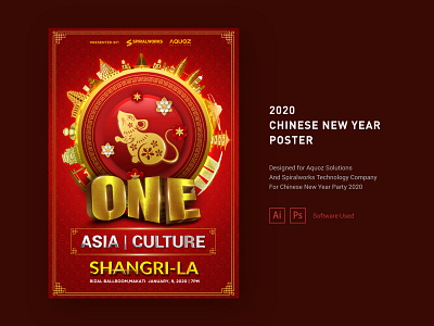 Chinese New Year Poster 2020 asia asia design asia poster banner design billboard branding brochure chinese new year design flyer graphic design illustration logo poster poster design ui
