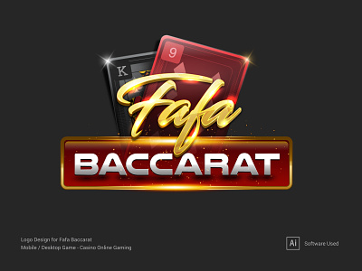 Fafa Baccarat Logo Design baccarat banner design branding casino gaming design gambling logo game design gaming logo graphic design illustration logo mobile game logo online gaming vector