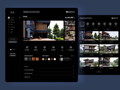 RÀ real estate web app branding real estate ui ui ux ui design ux web app web design