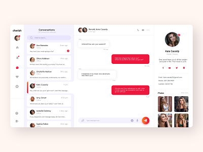 Cherish Web App Chat Ui/Ux Design