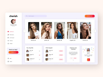 Cherish Web App Dashboard Design