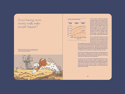 Happiness-to-Income Ratio book branding capital chart clean flat graph income infographic layout layout spread money print typography vintage wealth wellbeing wellness