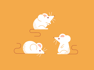 Vectober / 6 / Rodent bold flat illustration mice mouse rat squeak vector whiskers