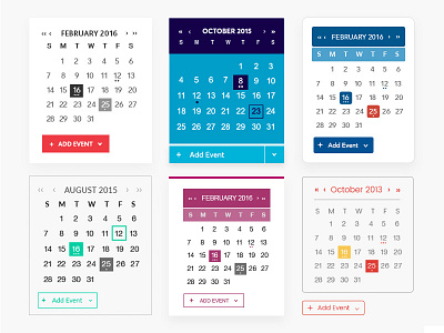 Daily UI: Mini Calendars add buttons cal calendars date interface mini month time ui user