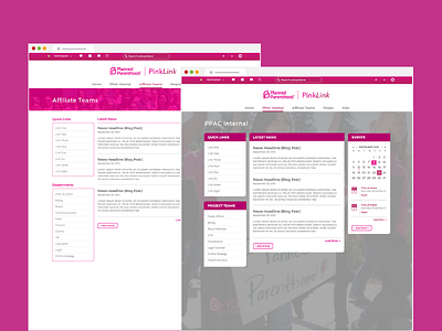 Pink Link Intranet device mockup layout ui ui design web web design
