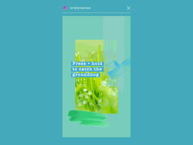 Interactive IG Story — Groundhog bold bright collage collage art flat illustration instagram instagram story interactive interactive design social media ui ui design web