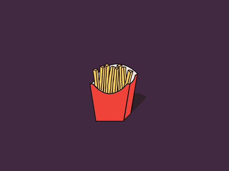 3-Point Fries 2d animation animation 2d bold bright clean flat icon illustration illustrations motion motion design motion graphic motion graphics vector