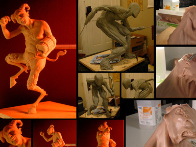 Maquettes clay maquette monsters mythology sculpture