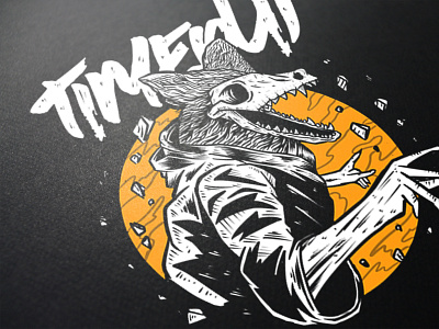 TIMEOUT NEW STICKER artwork branding clothing clothing brand clothing company clothing design clothing label design illustration illustrator painttoolsai tshirt tshirt design