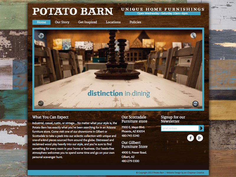 Potato Barn Website By Jen Chapman On Dribbble