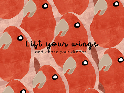Lift your wings brush pen design illustration photoshop
