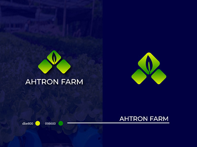 AHTRON Farm Logo Design app logo bestcolorlogo farmlogo graphicdesign illustration illustrator letterlogo logo logodesign logotype minimalist logo mordarn logo superlogo
