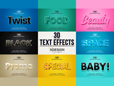 3D Text Style Effect Template