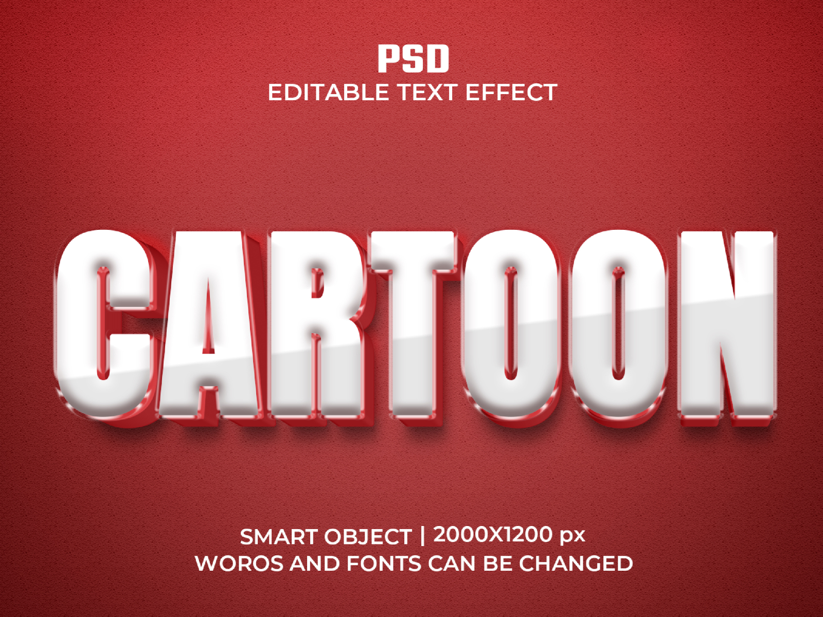 Cartoon Editable 3D Text Effect Psd Template by Asadul Haque on Dribbble