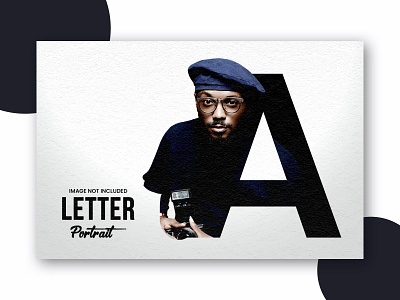 A LRTTER PORTRIAL DESIGN a lrtter portrial design a portrial design effects letter mockup