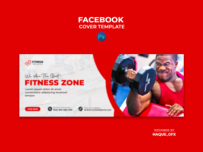 Fitness Zone Facebook Cover Design