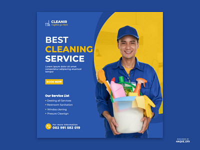Cleaning Service Social Media Banner Template