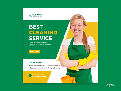 Cleaning Service  Social Media Banner Template
