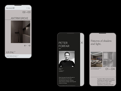 Interior Lab website – Mobile animated animation clean footer homepage interactive landing minimal mobile mobile design motion responsive responsive design slider typography ui ui design ux web website