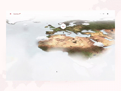 Austrian Airlines - Interactive Experience animated animation app explore interaction interactive loader loading travel travelling typography ui ux ux ui web webapp webdesign webgl website world