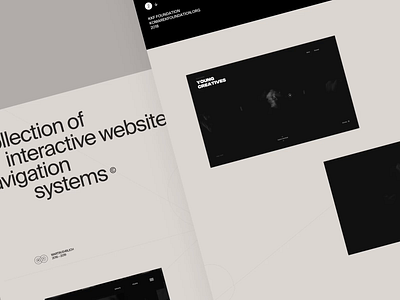 Interactive website navigation systems © 2016 – 2019 animated animation behance case case study illustration interactive landing layout menu motion slider typography web website