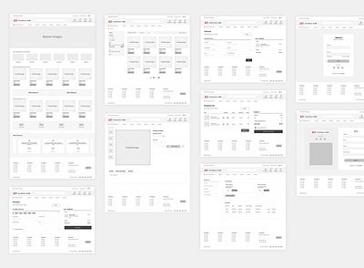Wireframe for E-commerce website. design ecommerce figma ui userflow ux wireframe