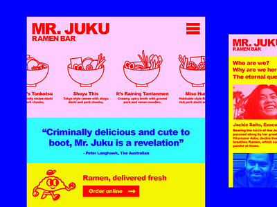 Mr. Juku Website branding design flat illustration illustrator logo minimal web website