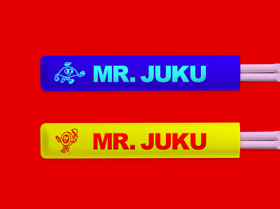 Mr. Juku Chopsticks branding design illustration illustrator logo minimal