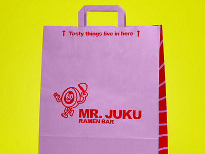 Mr. Juku Takeaway Bag bag design branding design illustration illustrator logo