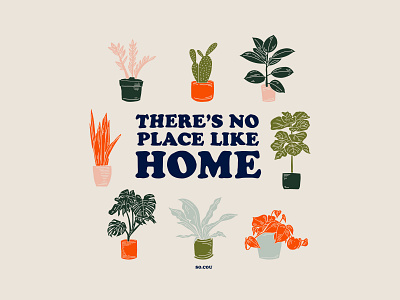 No Place Like Home - Illustration covid covid19 design illustration plant illustration plants poster design