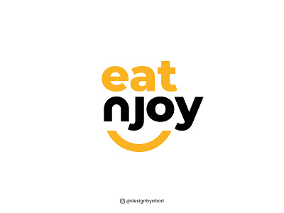 Eatnjoy - Food Logo Design adobe illustrator brand agency brand identity branding design designer designer logo designer portfolio eat enjoy fresh identity logo logotype smile wordmark
