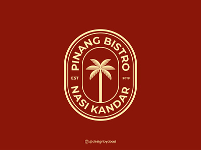 Pinang Bistro Nasi Kandar Malaysia - Logo Design adobe illustrator brand brand design brand designer brand identity branding emblem food food logo identity identitydesign logo logodesign palm restaurant restaurant branding restaurant logo