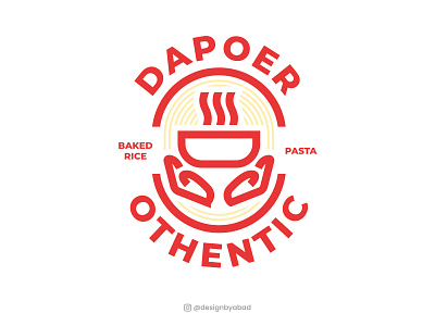 Dapoer Othentic - Logo Design abstract mark bakedrice bowl brand design brand identity design chef design food food and beverage foodlogo foodlogos hand kitchen logo logodesign logos mascot pasta restaurant